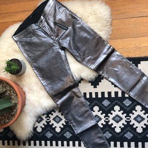 NWT J Brand Super Skinny Metallic Silver Jeans
